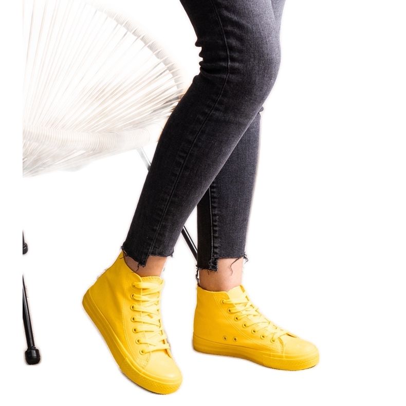 Sneakers alte gialle di Raffie giallo