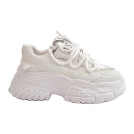 Sneakers Da Donna Con Suola Massiccia, Nevela Bianca