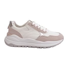 Sneakers Platform da Donna in Eco Pelle, Colore Bianco Issatta