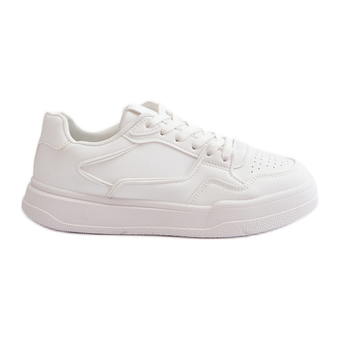 Sneakers Classiche da Donna Realizzate in Eco Pelle, Meriora Bianco bianca
