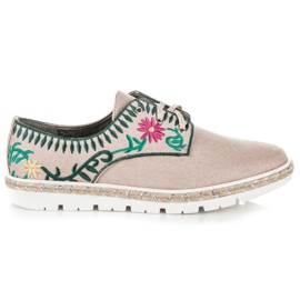 Kylie Scarpe da donna con ricamo rosa