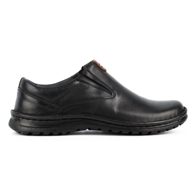 Kampol Scarpe slip-on da uomo in pelle 12KAM nere nero
