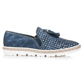 Kylie Espadrillas Slipony traforate blu