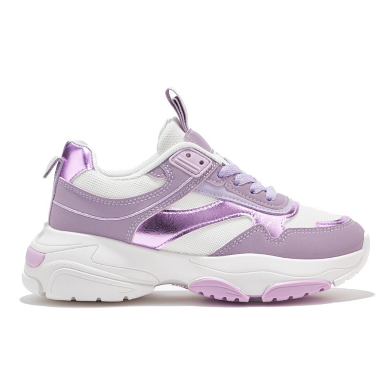 Scarpe sportive da donna lilla con suola spessa viola
