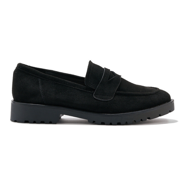 Mocassini da donna in camoscio nero
