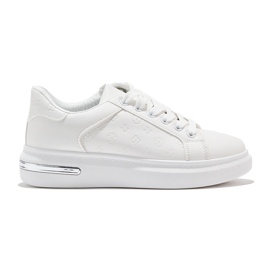 Scarpe sportive con plateau bianche bianca