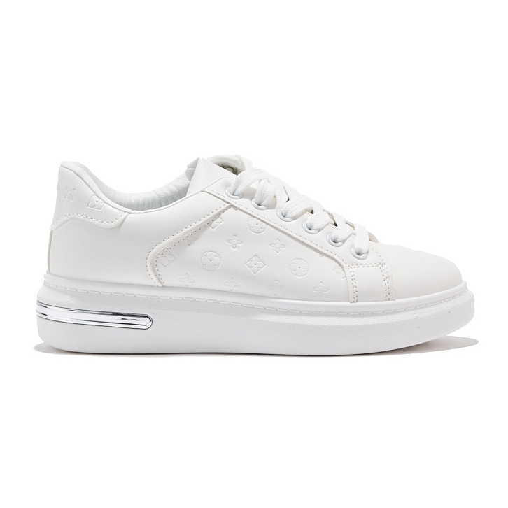 Scarpe sportive con plateau bianche bianca