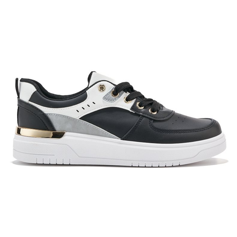 Scarpe sportive con piattaforma nera nero