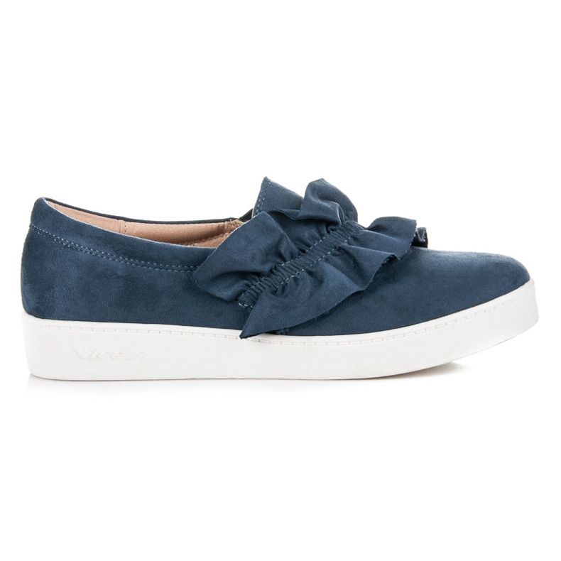 Vices Slipons in camoscio con balza blu