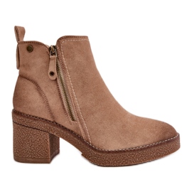 Stivaletti da donna isolanti realizzati in eco-camoscio, Velarilla beige