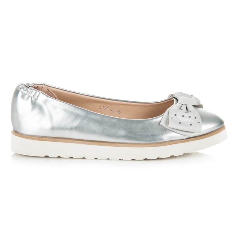 Vices Ballerina con fiocco grigio