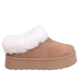 Doposci corti Yogi Camel con pelliccia marrone