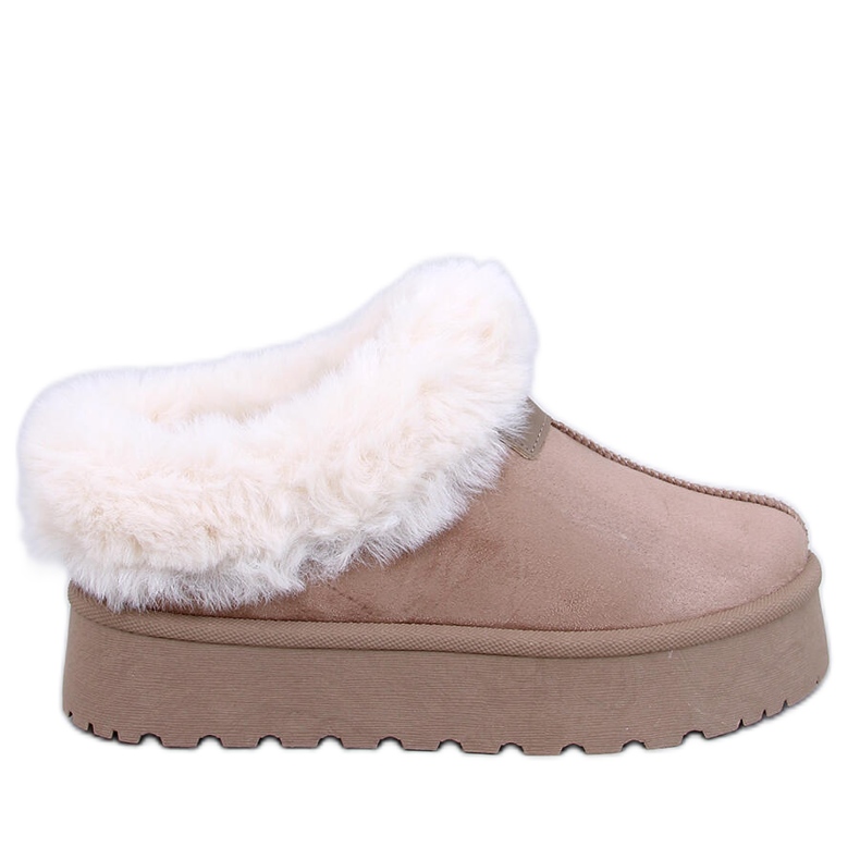 Doposci corti Yogi Khaki con pelliccia beige