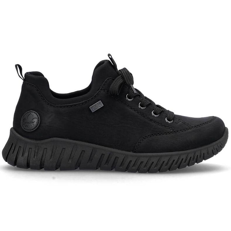 Scarpe slip-on nere da donna impermeabili e comode Rieker M5352-00 nero