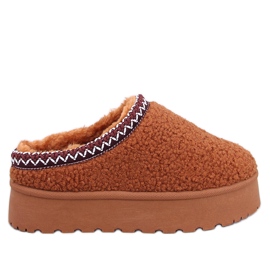 Doposci corti con Lamb Camel marrone