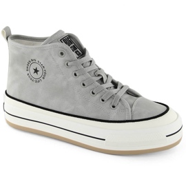 Sneakers alte da donna, leggermente imbottite, grigie Big Star OO274070 grigio