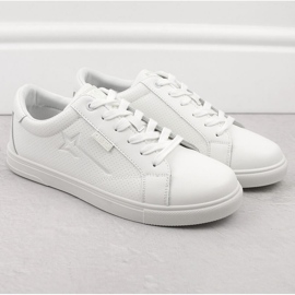Scarpe sportive da uomo in pelle ecologica, bianche Big Star OO174020 bianco