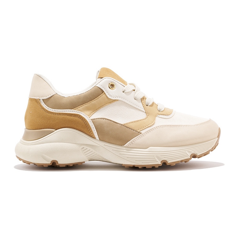 Scarpe da ginnastica beige da donna