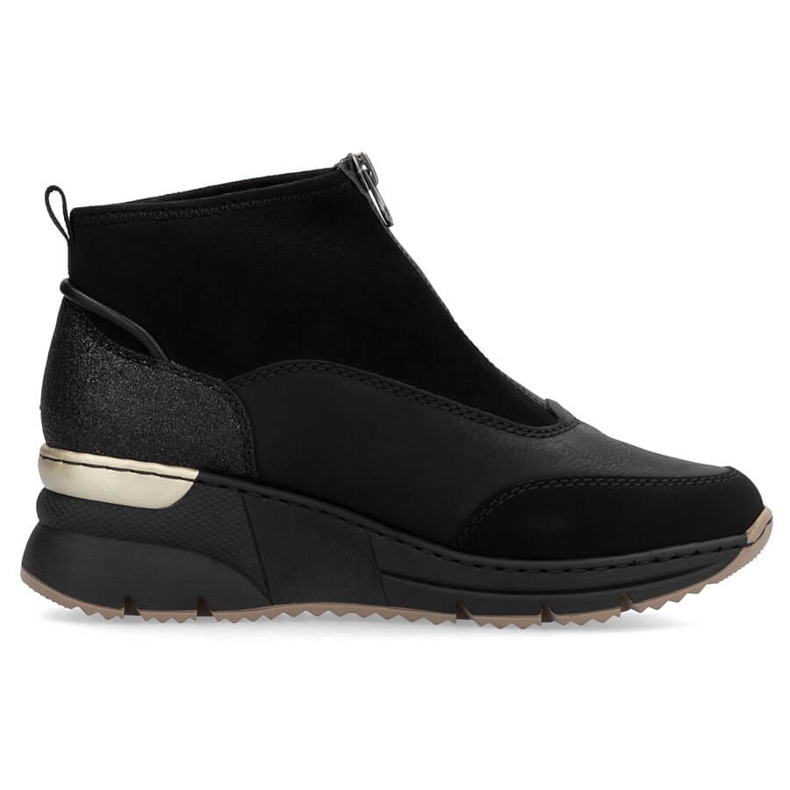 Stivaletti sneakers neri da donna Rieker N6361-00 nero