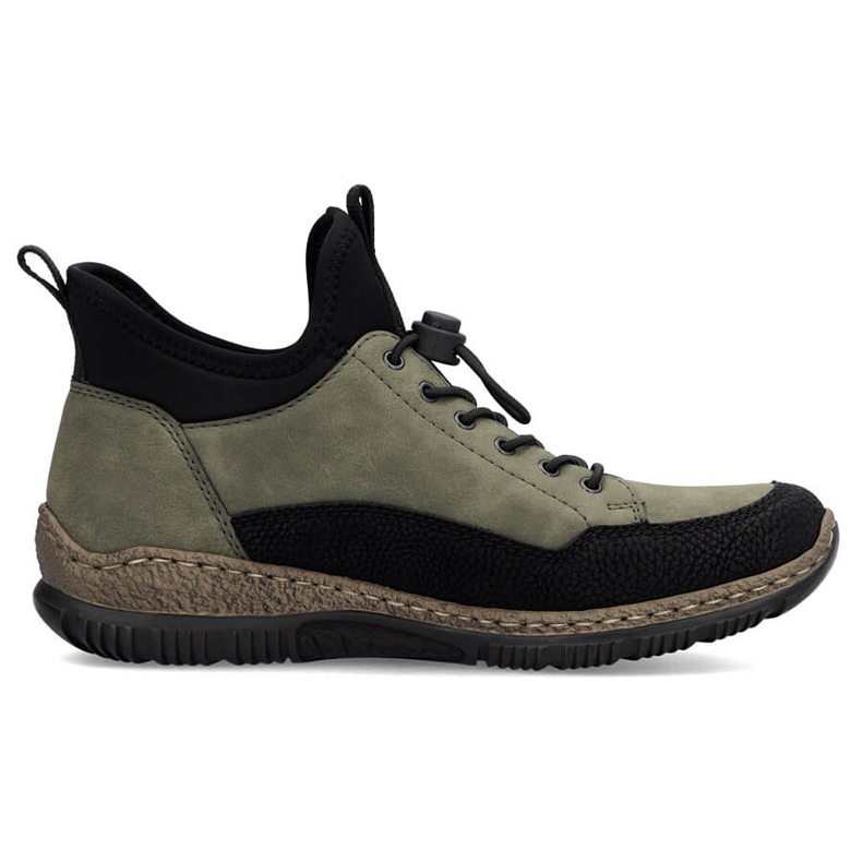 Scarpe comode da donna, sneakers verdi Rieker N32G3-54 verde