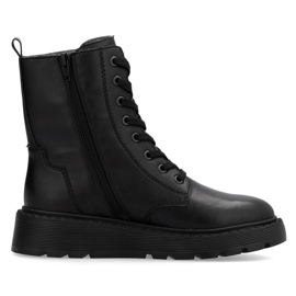 Stivali in pelle isolanti da donna Rieker neri 70401-00 nero
