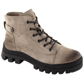 Stivaletti kaki da donna Potocki SZ12168 verde