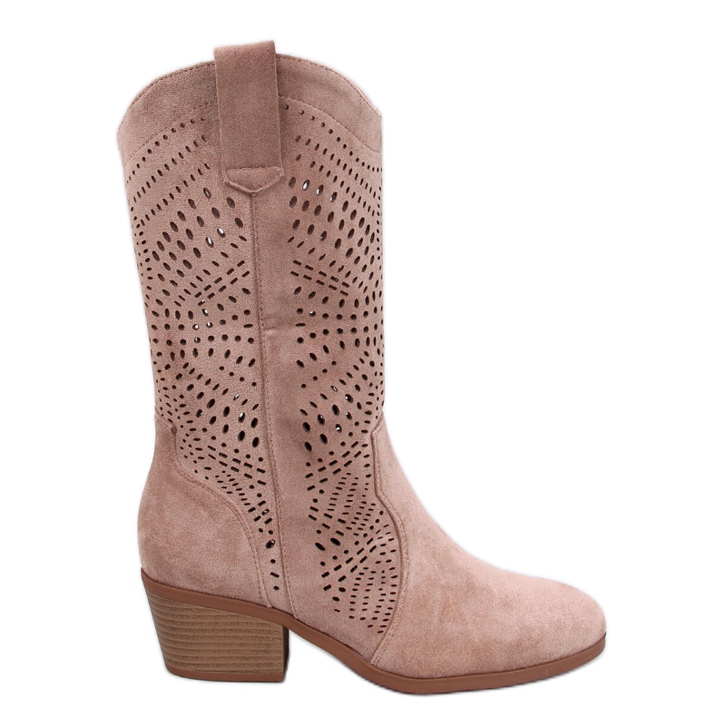 Stivali da cowboy traforati Hunter Khaki marrone