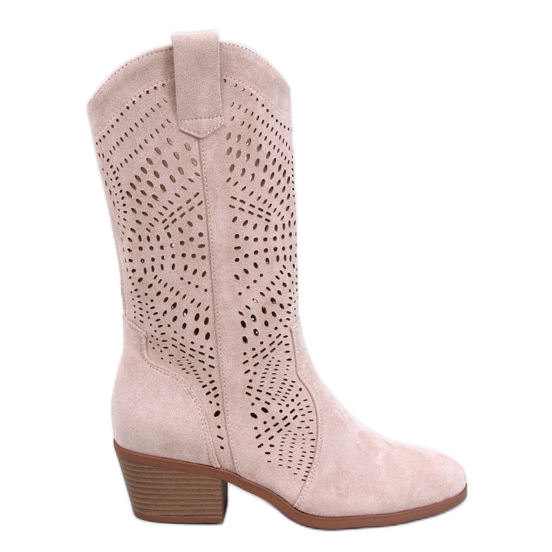 Stivali da cowboy traforati Hunter Beige