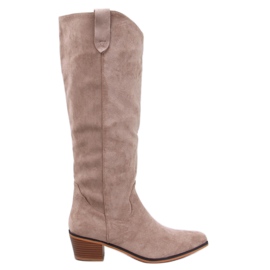 Stivali da cowboy in pelle scamosciata Torez Khaki marrone