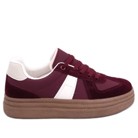Scarpe da ginnastica con suola alta Belmont Wine rosso