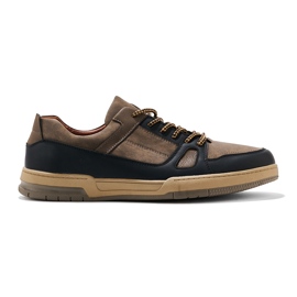 Scarpe sportive da uomo nere e marroni marrone