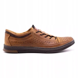 Polbut Scarpe da uomo in pelle K22P cammello marrone