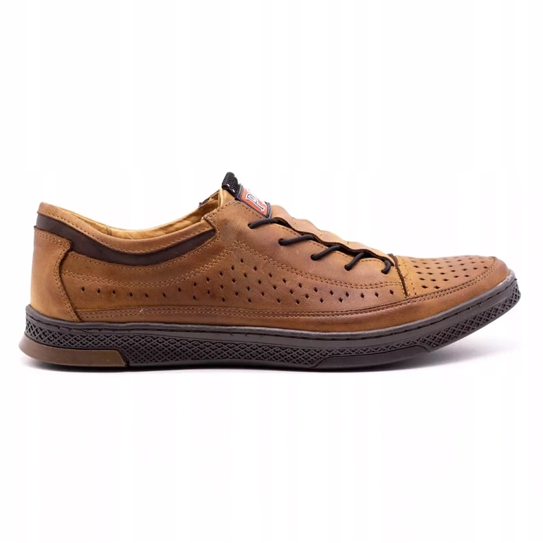Polbut Scarpe da uomo in pelle K22P cammello marrone
