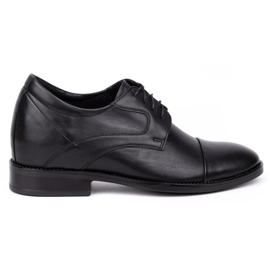 Olivier Scarpe casual aumentanti da uomo P14, nere nero