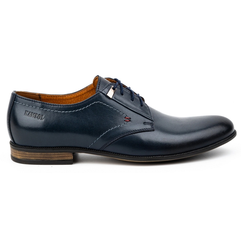 Kampol Scarpe formali da uomo in pelle 331KAM, colore blu navy