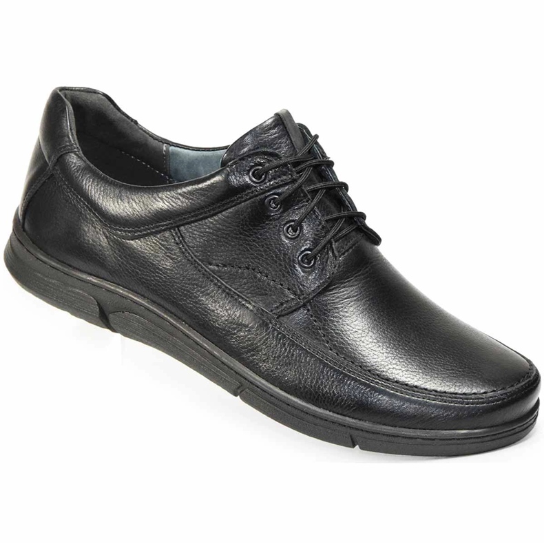 Kampol Scarpe casual in pelle da uomo 42KAM, nere nero