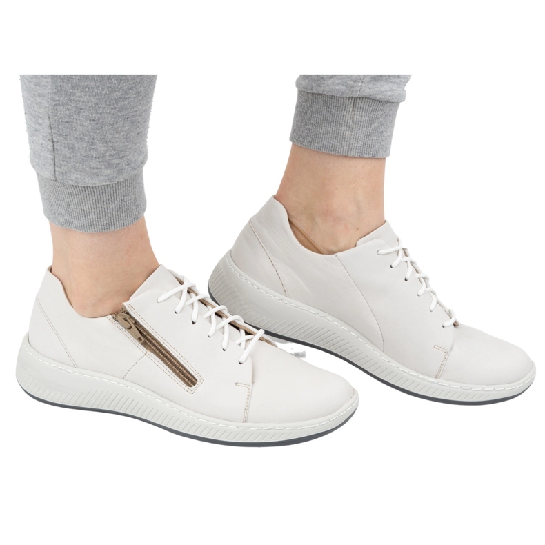 WASAK Sneakers da donna in pelle 0602W, bianche bianca