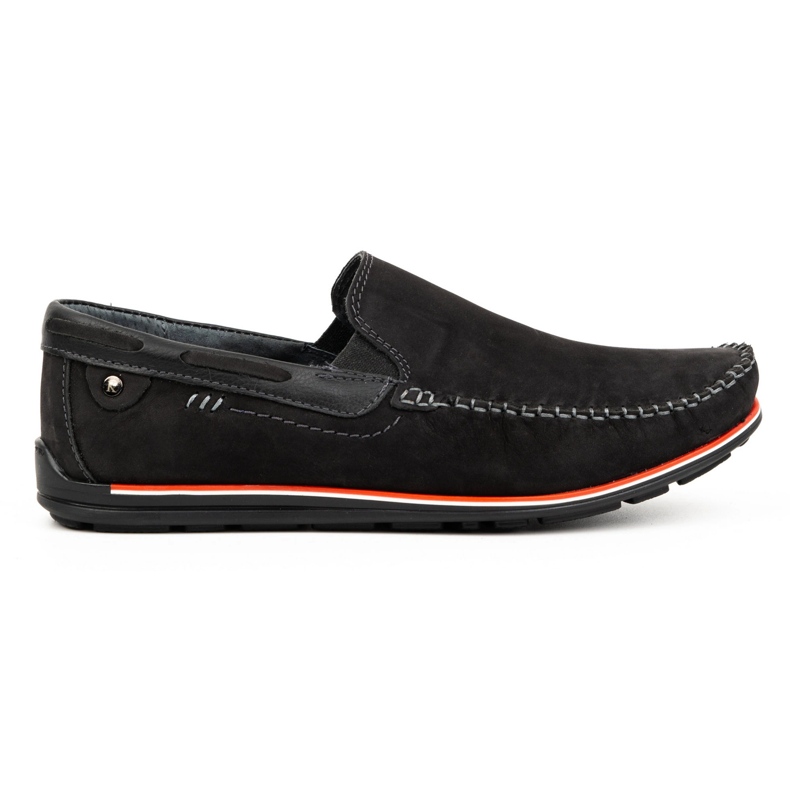 KOMODO Mocassini da uomo in pelle 920K, nabuk nero