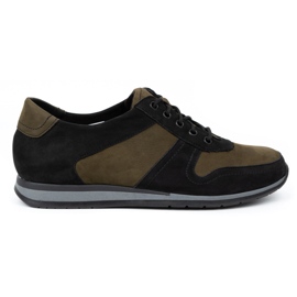 WASAK Sneakers da uomo in pelle 0234W, nere e verdi nero