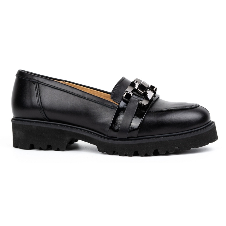 Olivier Décolleté da donna in pelle 122EX, nere nero