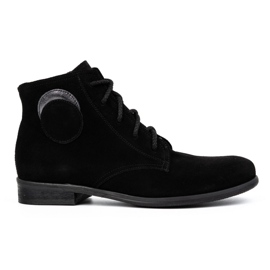Olivier Stivali isolanti in pelle scamosciata da donna 1024 neri nero