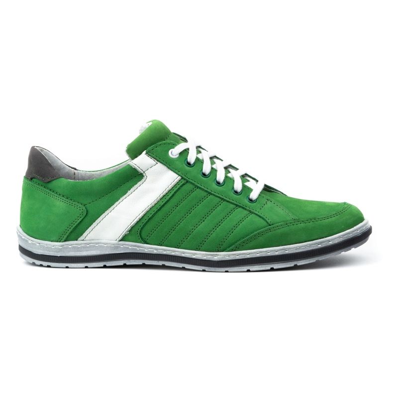 KOMODO Scarpe da uomo realizzate in pelle verde 236K