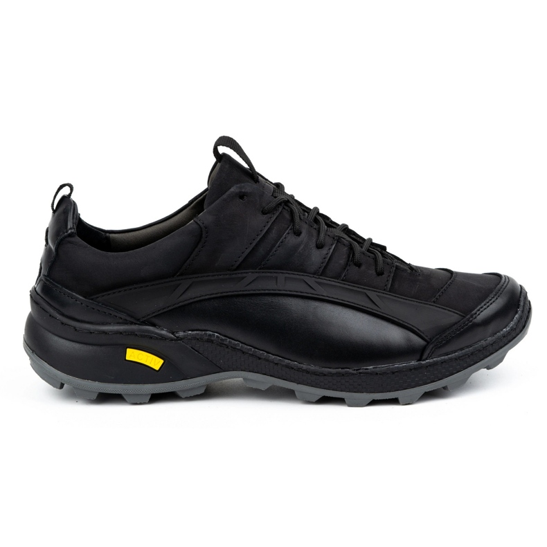 Olivier Scarpe da trekking da uomo in pelle 405KZ, nere nero