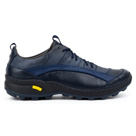 Olivier Scarpe da trekking da uomo in pelle 405KZ, blu