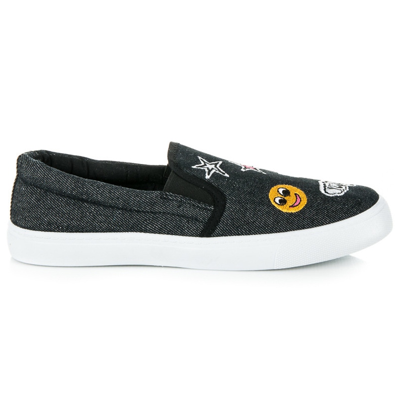 Balada Slipon in denim con toppe nero