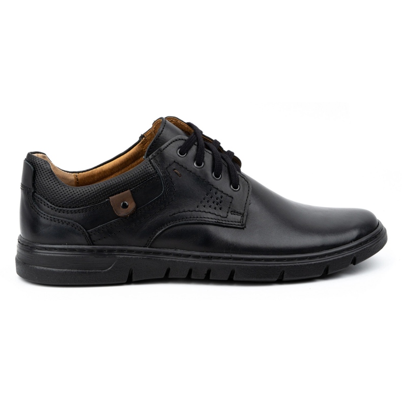 Kampol Scarpe casual da uomo in pelle 57KAM, nere nero