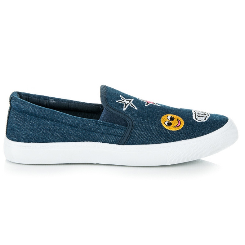 Balada Slipon in denim con toppe blu