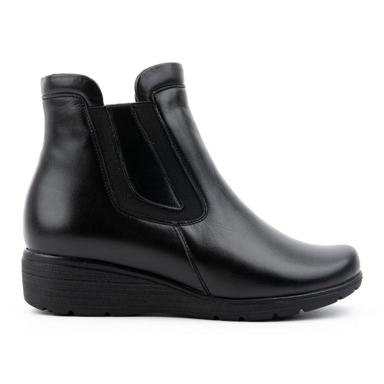 Olivier Stivaletti isolanti in pelle da donna con cerniera 021BB, neri nero