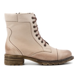 Olivier Stivali in pelle da donna, stivali invernali isolanti, 226BB, beige