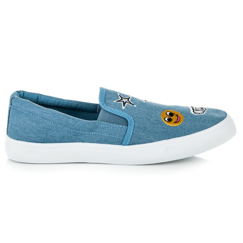 Balada Slipon in denim con toppe blu